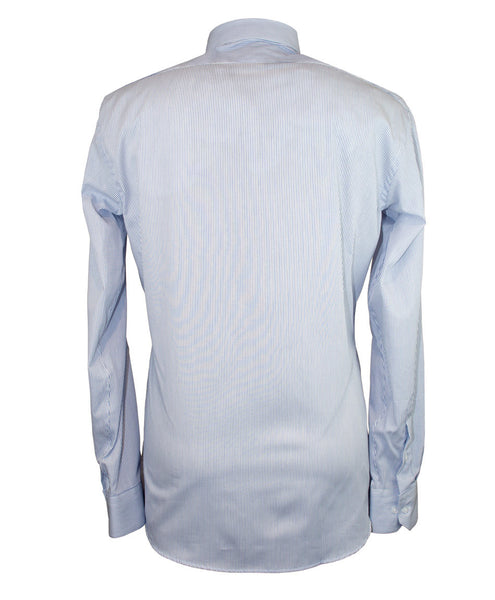 White w/ Navy Thin Stripe Shirt