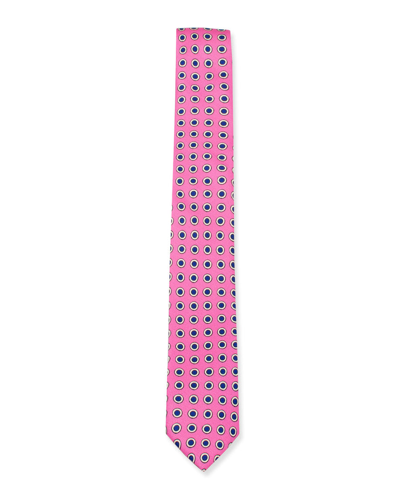 Pink with Navy Bullseye Tie