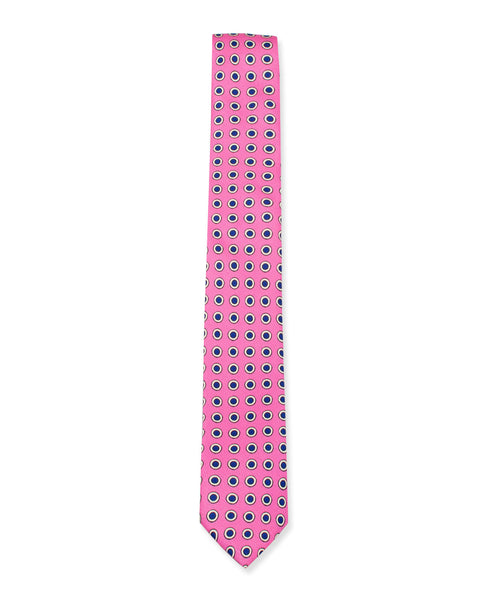 Pink with Navy Bullseye Tie